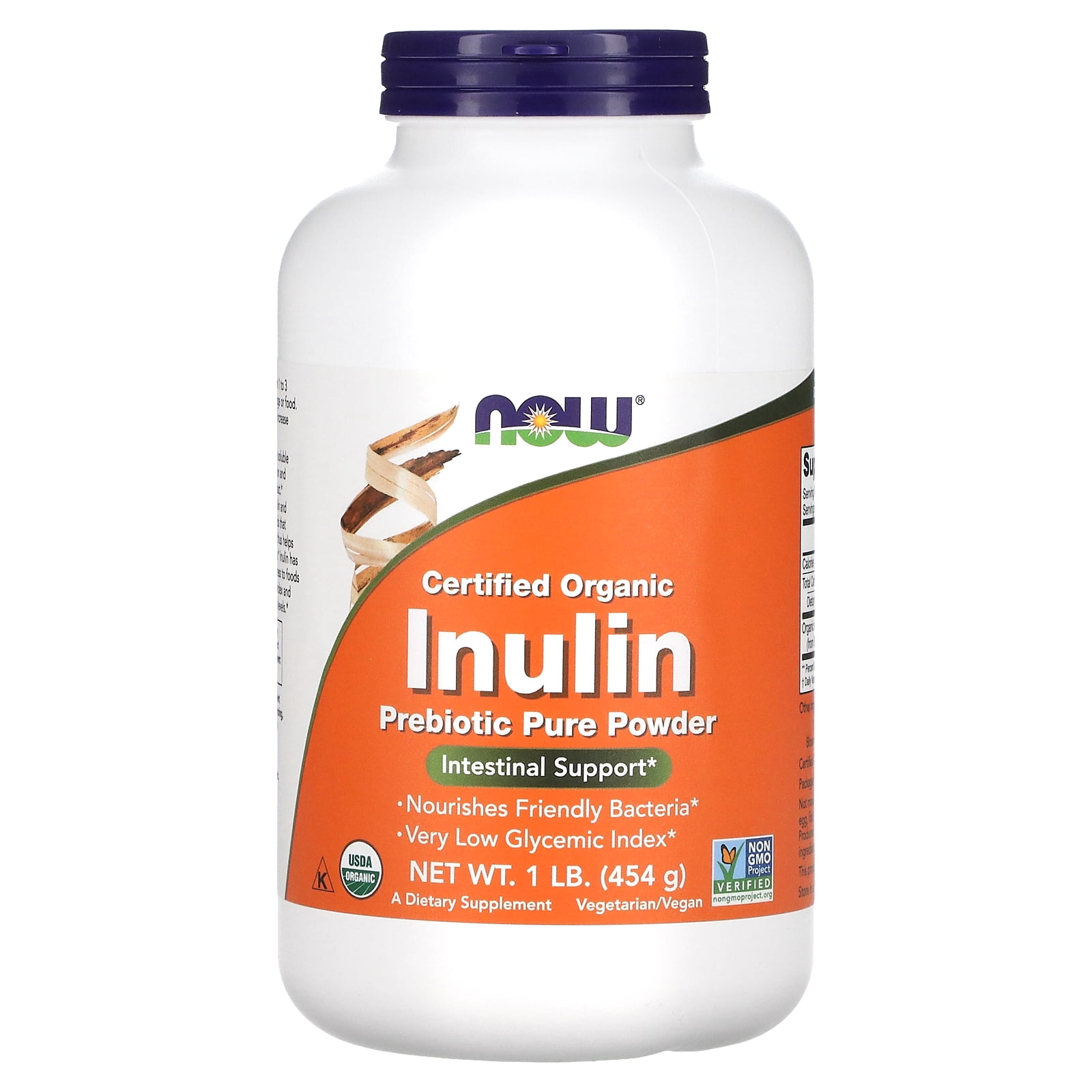 rganic Inulin Prebiotic Pure Powder, Low Gylcemic Index