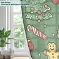 thumbnail image 4 of Yayeee Window Curtains Set of 2 for Living Room Light Filtering 63"x42", Yellow Christmas Gingerbread, 4 of 7