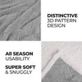 thumbnail image 4 of Superior Nuuk Fleece Reversible Lattice Blanket, Throw, Platinum, 4 of 7
