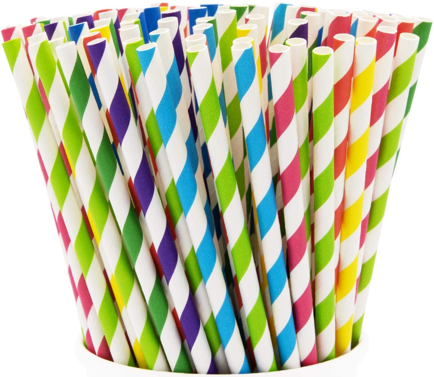 Paper Straws 150 Pack 100% Biodegradable Durable and Recyclable Drinking Straws in 10 Colour Polka Dots for Birthdays Parties and Decorations Paper Straws 150 Pack 100% Biodegradable Durable and Recyclable Drinking Straws in 10 Colour Polka Dots for Birthdays Parties and Decorations