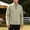 Khaki, variant on Raglan Half-Zip Solid Stand Collar Top, Elastic Smooth Knit Fabric for Outdoor Court Outings Yellow M