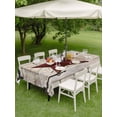 thumbnail image 3 of Outdoor Tablecloth with Umbrella Hole and Zipper, Texas Star Vintage Rectangle Table Cloth 52x70 Inch Waterproof Tablecloth, Red Retro Berry Wooden Picnic Table Cover for Patio Camping, 3 of 7