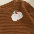 thumbnail image 6 of ZINTAOZT Infant Baby Boy Girl Halloween Knit Sweater Pumpkin/Ghost Warm Long Sleeve Pullover Top Fall Winter Knitwear 0-3T, 6 of 8