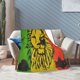 thumbnail image 5 of Manta de franela con diseño de león y bandera de reggae rasta, elegante manta para una siesta, edredón de invierno para las cuatro estaciones, antimicrobiano, con control de olores, ligero y, 5 of 5