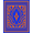 Blue, Pattern 4, variant on ODIKA 4'x6' Machine Washable Non-Slip Area Rug, Celestial Starburst Circular High Traffic Rug, Pink, 352375