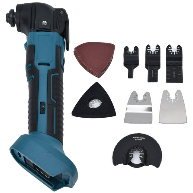 Herramienta oscilante de batería de litio de 21 V, kit recortador de potencia multifuncional ajustable de 6 niveles