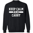 thumbnail image 2 of OXI Crewneck Sweatshirt - Keep Calm And Carry,Basic Casual Sweatshirts for Men's and Women Fleece Sweatshirt Long Sleeve - Black X-Large, 2 of 2