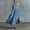 Blue, variant on Women's Summer Casual Sleeveless Button Down Denim Dress Tiered Ruffle A-Line Swing Jean Maxi Dresses Women's Flowy Linen Look Maxi Dress with Sleeveless Halter Neck Black S