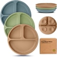 thumbnail image 1 of Platos Infantiles KeaBabies Desierto 100% Silicona con Ventosa para Bebé, 1 of 9