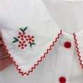 thumbnail image 4 of Coerni Toddler Girls Button Down Shirt Long Sleeve Collared Neck Summer Top Baby Casual Blouse Embroidered Fashion Clothes, 4 of 4