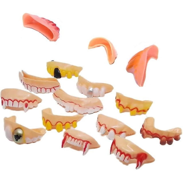 50 Uds Dientes Divertidos Dientes Postizos Feos Juguete De Broma Para Decoración Navideña