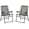 thumbnail image 2 of Spaco 2 Pieces Outdoor Folding Chair Set, Portable Capimg Chairs with Armrest for Outdoor as Backyard, Lawn, Garden, Gray, 2 of 11