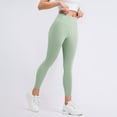 thumbnail image 2 of Riforla Womens Leggings High Waisted Non See Through Workout 4 Way Stretch Squat Proof Comfortable Fitness Slim Fit No Pockets Pants for Women Light Green S, 2 of 6