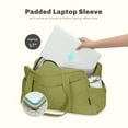thumbnail image 5 of Hynes Eagle Unisex 30L Puffer Tote Bag, Lightweight Duffel Weekender with Laptop Sleeve, Water-Resistant Gym Bag, Oliver Green, 5 of 10