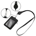 thumbnail image 3 of Badge Holder with Zipper, ID Card Holder Wallet with 5 Card Slots, 1 Side Pocket and 20" Retractable Neck Lanyard-Black, 3 of 8