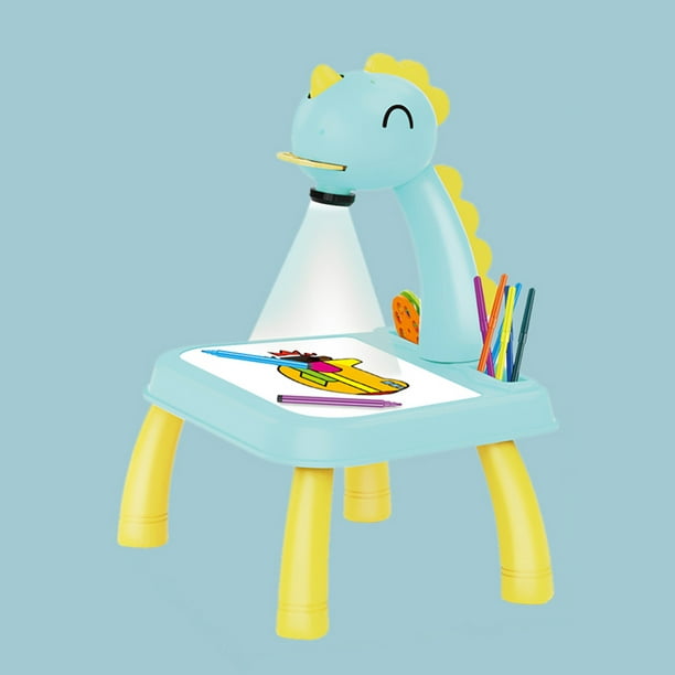 Table de dessin avec projecteur en forme de dinosaure, table à