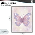 thumbnail image 4 of Stupell Industries Eclectic Delicate Disco Butterfly Gray Framed Giclee Art, 24 x 30, by Lil' Rue, 4 of 8