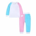 thumbnail image 2 of FAIWAD Kids Girls Boys 2 Piece Sweatsuit Kids Color Block Sweatshirt and Pants Fall Winter Casual Set, 2 of 7
