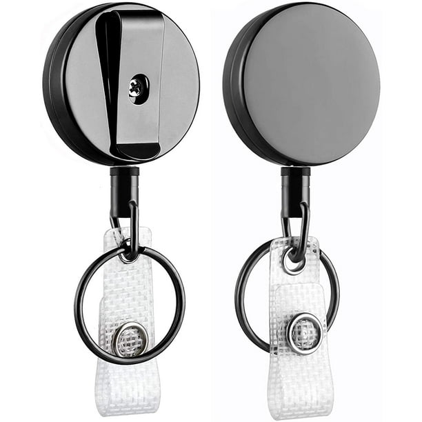 2 Pack Retractable Badge Clip Free Ship Carabiner and Belt Clip
