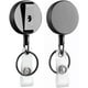 thumbnail image 1 of Paquete de 2 portatarjetas retráctiles de alta resistencia, portatarjetas de identificación de metal con llavero con clip para cinturón para llavero de tarjeta de nombre Namotu YZY1469, 1 of 7