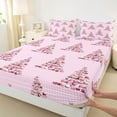 thumbnail image 3 of jejeloiu Xmas Dessert Queen 4-Piece Super Cozy Abstract Tree Kids Sheet Set, 3 of 7