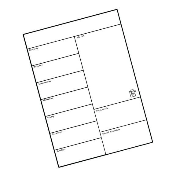 Magnetic Fridge Memo Board Family Planner Notice Board 297x420mm for Home