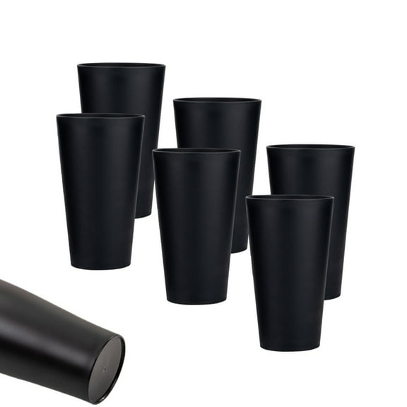 Wheat Straw Unbreakable Cups,QZS Unbreakable Drinking Cups,6 Pack Plastic Tumblers,Reusable Dishwasher Safe Water Glasses for Kitchen,Camping,Home