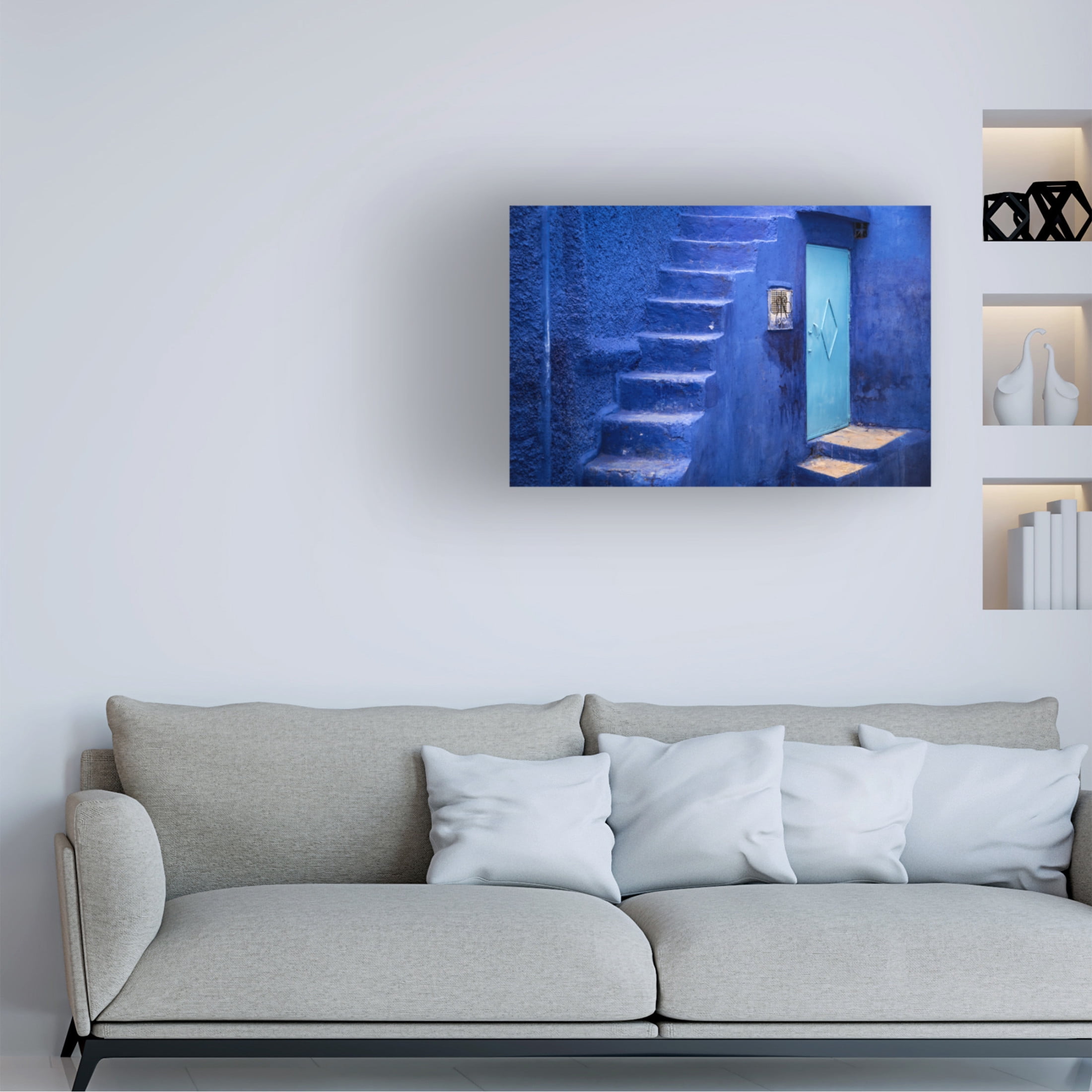 Canvas Wall Art - Linda Wride 'Steps Up' Wall Art for Living Room, Bedroom, or Office D?cor by Trademark Fine Art - 47 x 30 Inches