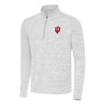thumbnail image 2 of Men's Antigua Gray Indiana Hoosiers Cause Quarter-Zip Top, 2 of 3