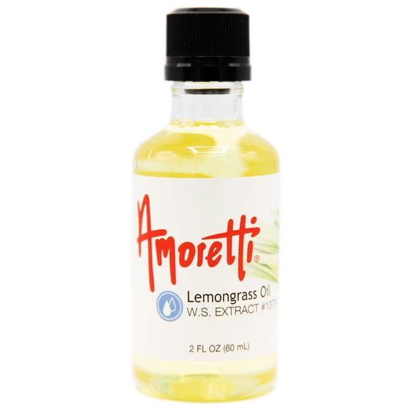 Amoretti - Lemongrass Oil Extract Water Soluble 2 oz - Highly Concentrated & Perfect For Pastry, Savory, Brewing, and more, Preservative Free, Vegan, Kosher Pareve, Keto Friendly