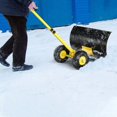 thumbnail image 4 of 74*47cm Iron Yellow T-Handle Black Blade Adjustable Human-Powered Snow Plow, 4 of 6