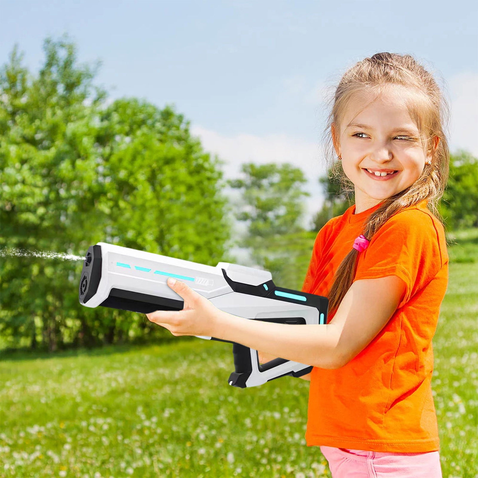 Electric Automatic Water Blaster with Continuous Firing Action - High Pressure Water Gun for Outdoor Summer Fun and Water Battle Games with Strong Spray for Exciting Play Sessions