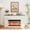 White, variant on BaPiPro 63" Fireplace TV Stand for TVs up to 70", 36" Triple-Sided Electric Fireplace Entertainment Center, Vintage Farmhouse TV Console for Living Room, White
