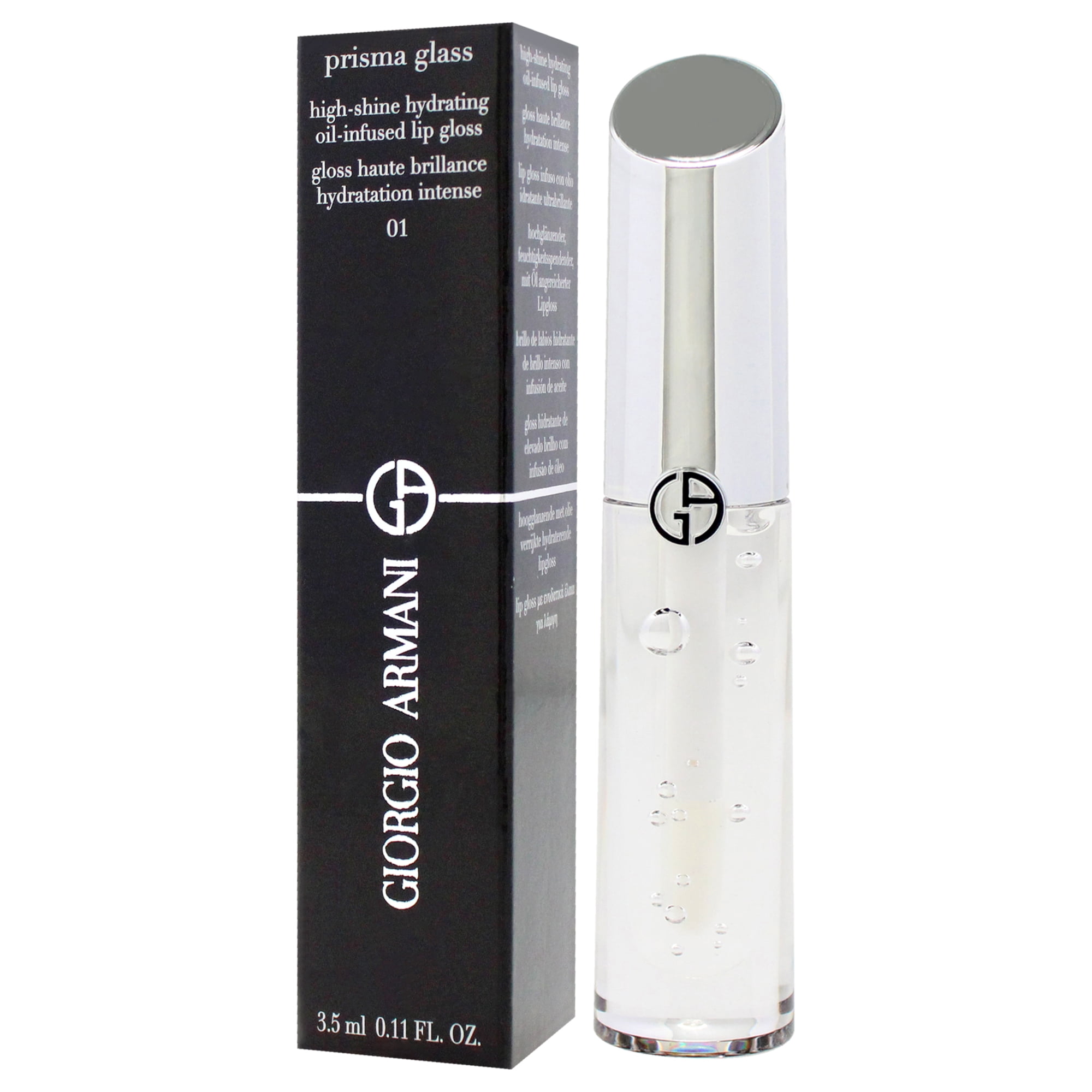 Giorgio Armani Prisma Glass Lip Gloss - 01 Clear Shine , 0.11 oz Lip Gloss