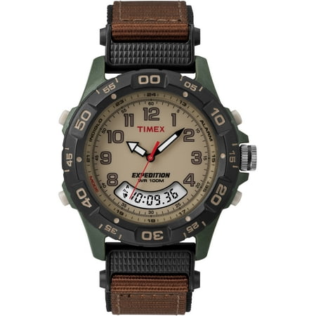 Men's Expedition Combo Watch, Brown Nylon Strap (Best Brown Strap Watches)