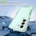 thumbnail image 2 of Allytech Rugged Hybrid Case for Samsung Galaxy S23 FE, Heavy Duty [Support Wireless Charging] [Soft TPU + Hard PC] Anti-Scratch Non-Slip Shockproof Protective Case for Samsung Galaxy S23 FE, Green, 2 of 8