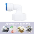 thumbnail image 4 of Adaptador purificador de agua de 3 piezas con rosca hembra de 3/4 a codo de conexión rápida de 3/8, conector de conversión 63N, conexión rápida de tubo con rosca interna., 4 of 8