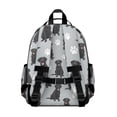 thumbnail image 3 of Labrador Retriever and Dog Paw Print Backpack for School, Cute School Bag with Adjustable Shoulder Straps and Padded Back, 15.25"x11.5"x5.25", 3 of 5