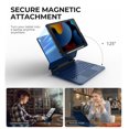 thumbnail image 3 of Funda con teclado Dexnor para iPad 9ª generación con panel táctil, color azul, 3 of 7