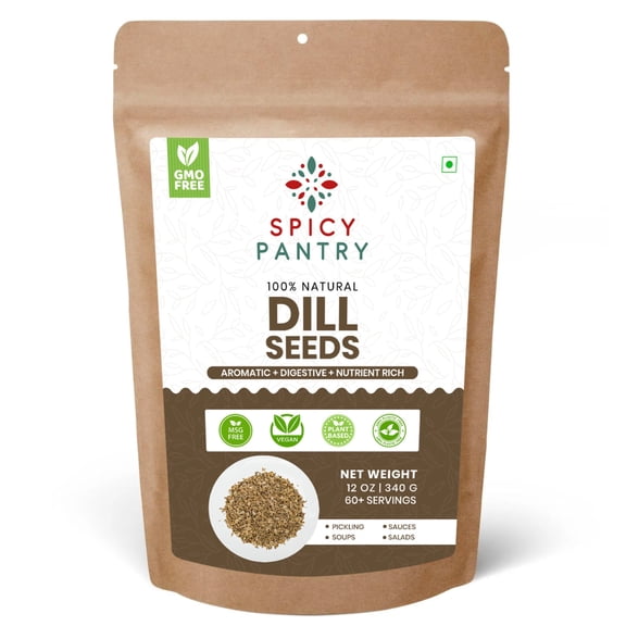 Spicy Pantry Whole Dill Seeds – 12 oz, Ideal for Pickling, Seasoning Meats, Salads & Soups