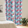 thumbnail image 2 of Ambesonne Abstract Window Curtains, Intertwined Circles Square, Each 28" W x 63" L, Seafoam Petrol Blue and White, 2 of 4