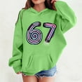 thumbnail image 2 of CAIXIA Hoodies for Girls 10-12 Ice Cream 67 Soccer Sweatshirts Long Sleeve Jumper 6, 7 Boys Pullover Athletic Thermal Fuzzy Hooded 2026,Green, 2 of 4