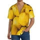 thumbnail image 1 of Balery Ripe Yellow Lemon Camisa Casual de Manga Corta con Botones para Hombre, Texturizada, Estilo Cubano, para Playa, Verano-3X-Large, 1 of 5