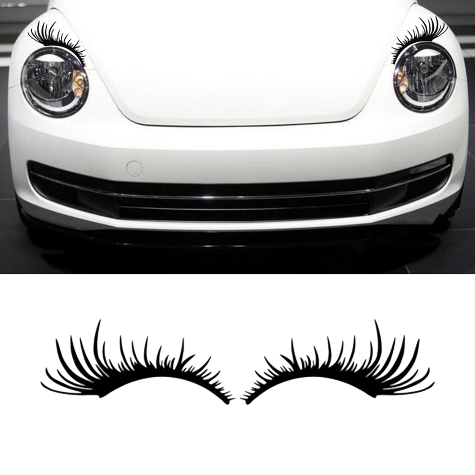 Motor Genic Car Headlight Eyelash Sticker Eyebrow Decal for Porsche