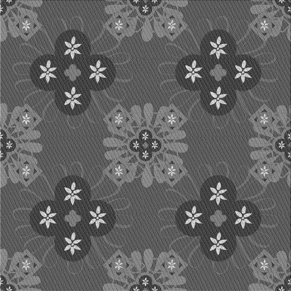 Ahgly Company Machine Washable Indoor Square Transitional Gray Area Rugs, 5' Square