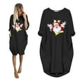 thumbnail image 2 of Aoochasliy Casual Christmas Dresses Women Trendy Winter Plus Size Loose O-Neck Pocket Xmas Printed Dress, 2 of 5