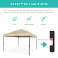 thumbnail image 6 of Best Choice Products 10x10ft Easy Setup Pop Up Canopy w/ 1-Button Setup, Wheeled Case, 4 Weight Bags - Sand, 6 of 10