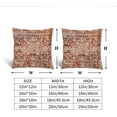 thumbnail image 3 of Burnt Orange Boho Throw Pillow Covers 18x18 Inch Bohemian Carpet Ethnic Decorative Square Pillow Cases Bohemian Carpet Ethnic Cushion Covers Farmhouse Home Decor For Sofa Couch Outdoor Set of 2, 3 of 6