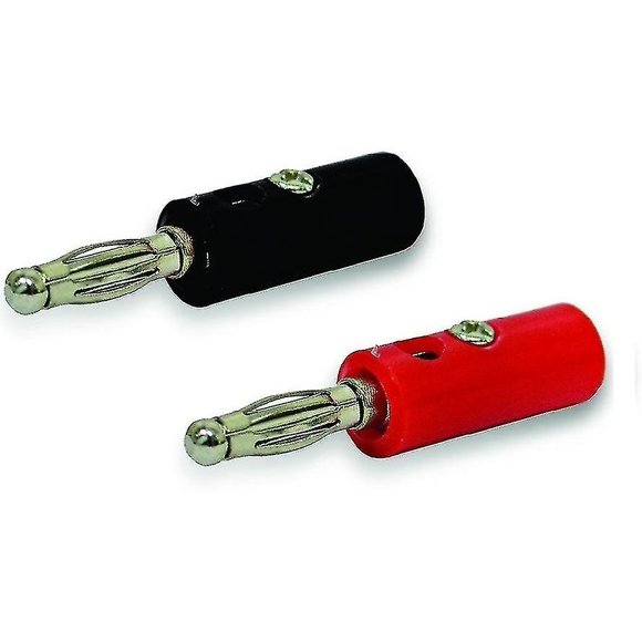 Male Banana Plug Connector Set,4mm Lantern Head Banana Plug Test Plug Solder Free Flexible Banana Head Lantern Type(red,black)(20pcs)