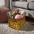 thumbnail image 3 of Yuyamidu Sunflower Music Storage Basket Fabric with Handles Quilted Basket Large Capacity Laundry Basket Portable Folding Storage Nursery Organizer Bin for Clothes Toys, 3 of 6